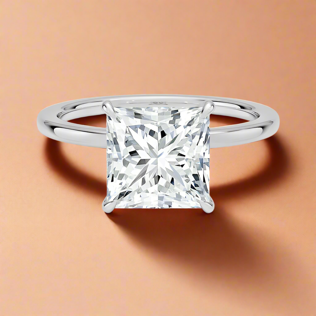Amanti - Princess Cut Moissanite Engagement Ring
