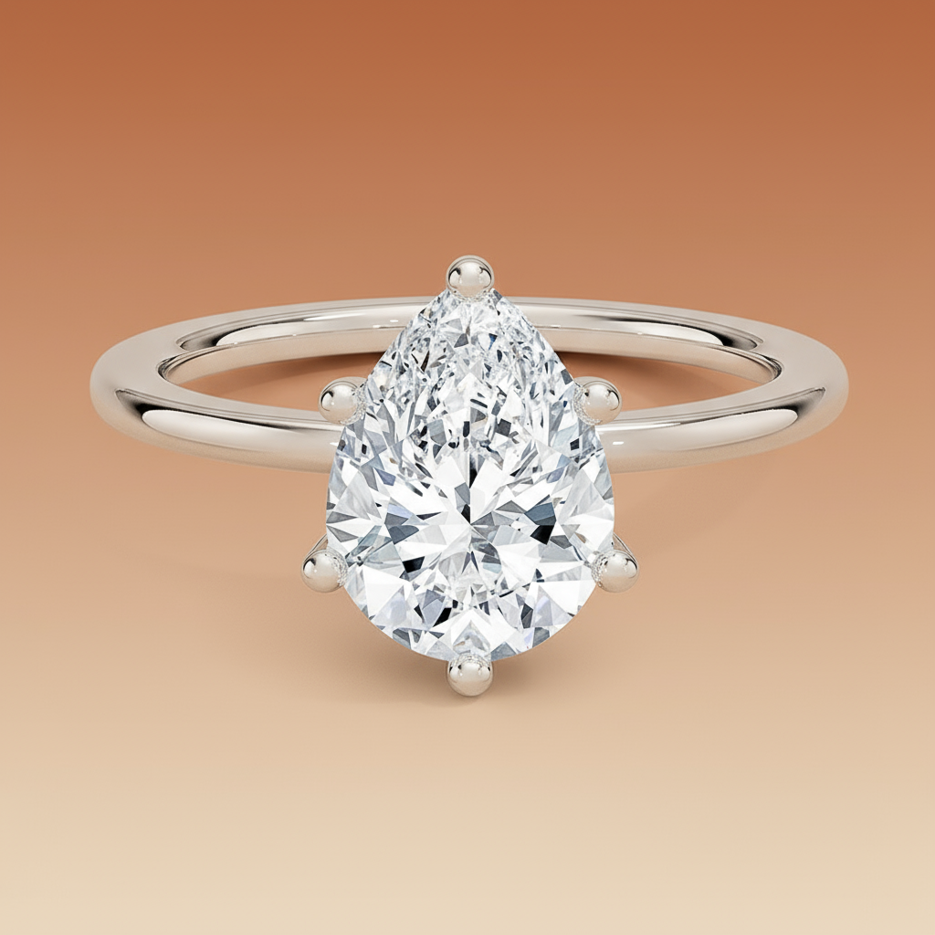 Venere - Pear Cut Moissanite Engagement Ring