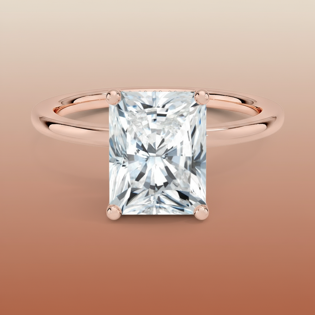 Venere - Radiant Cut Moissanite Engagement Ring