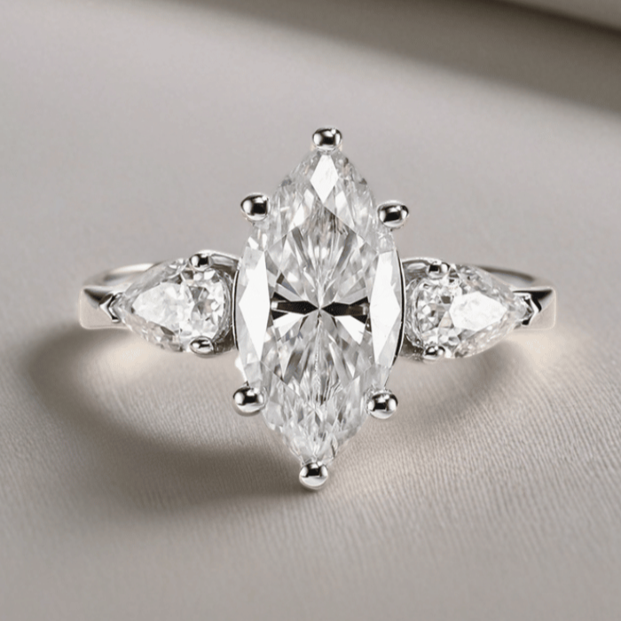 Marquise 4.0 Total Carat - Trilogy Ring