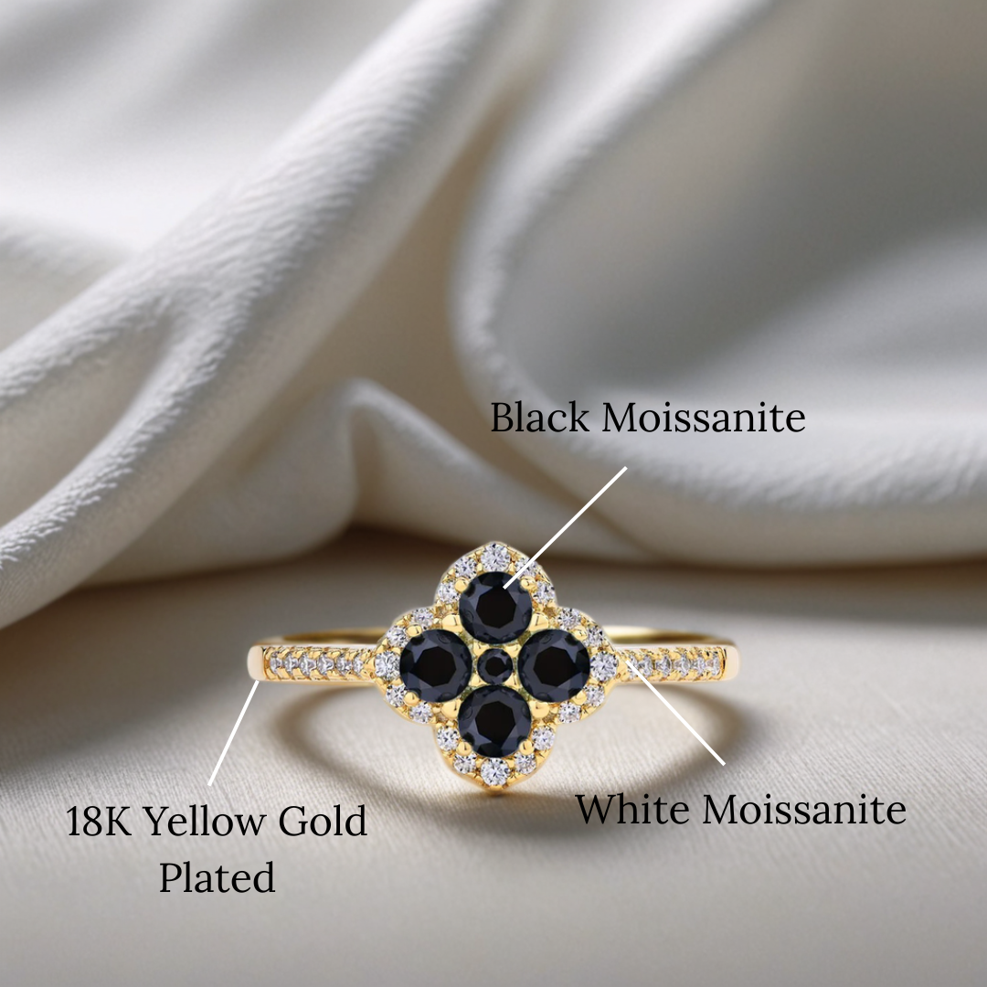 Moissanite Clover Ring - The Fourfold Promise