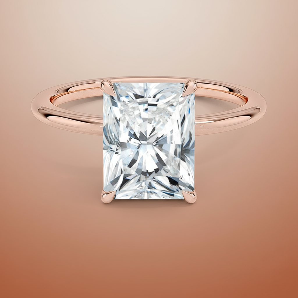 La Terra - Radiant Cut Moissanite Engagement Ring