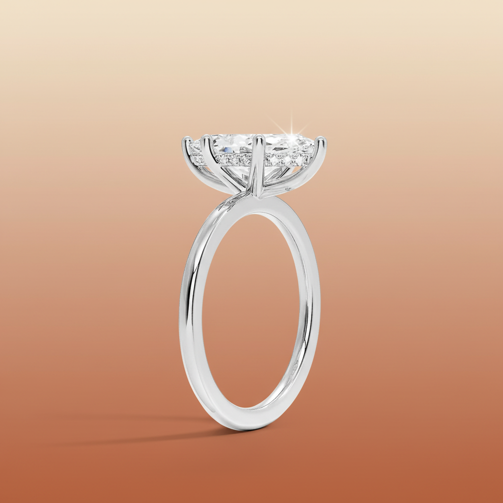 Venere - Marquise Cut Moissanite Engagement Ring