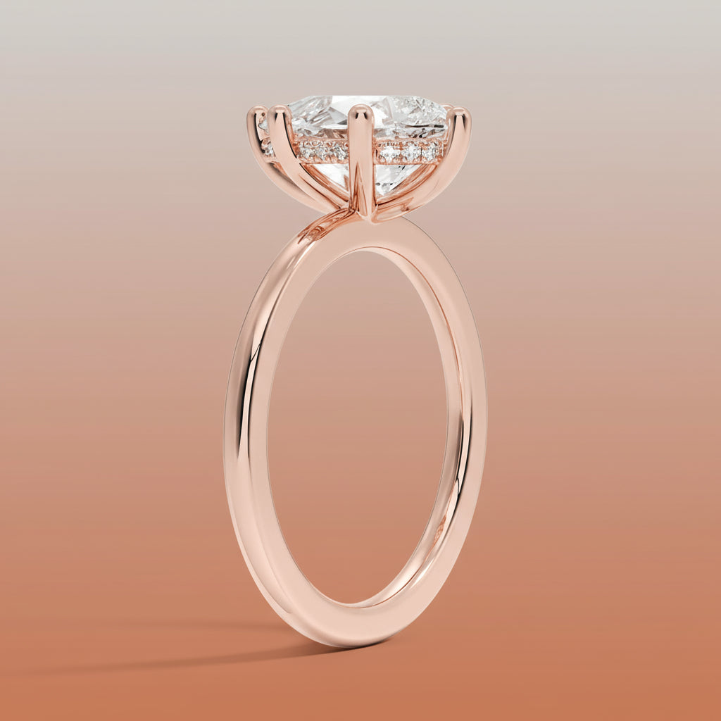 Venere - Pear Cut Moissanite Engagement Ring