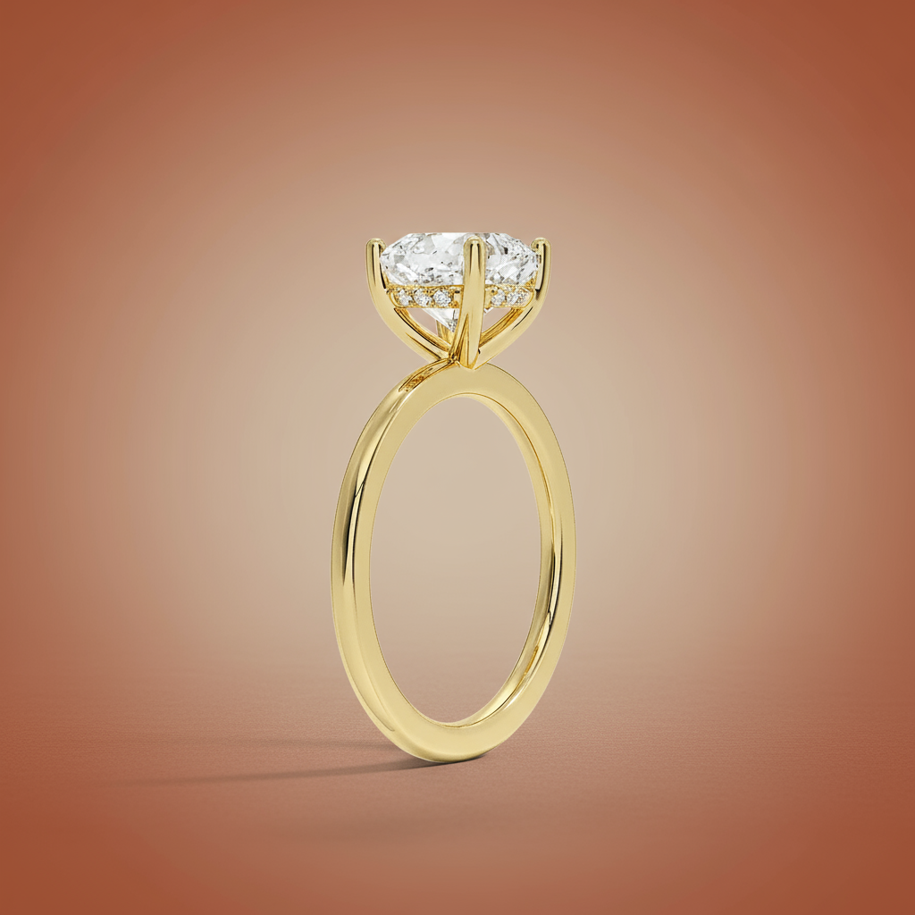 Venere - Cushion Cut Moissanite Engagement Ring