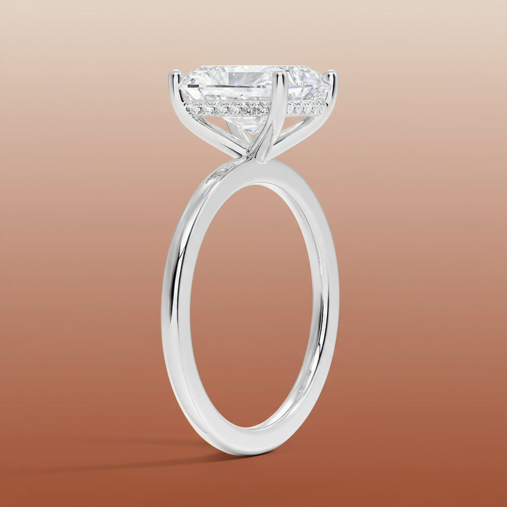 Venere - Radiant Cut Moissanite Engagement Ring