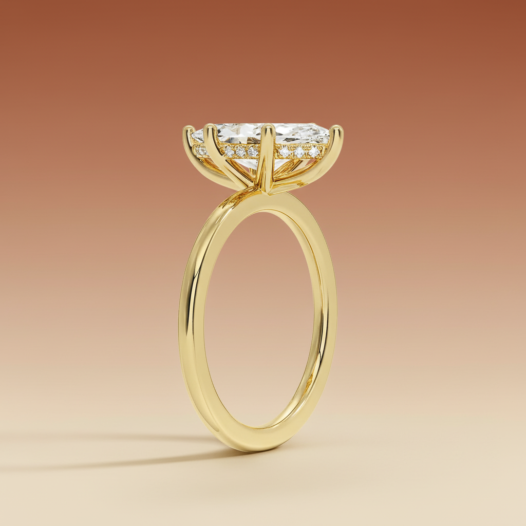 Venere - Marquise Cut Moissanite Engagement Ring
