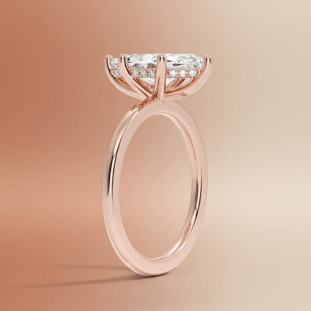 Venere - Marquise Cut Moissanite Engagement Ring