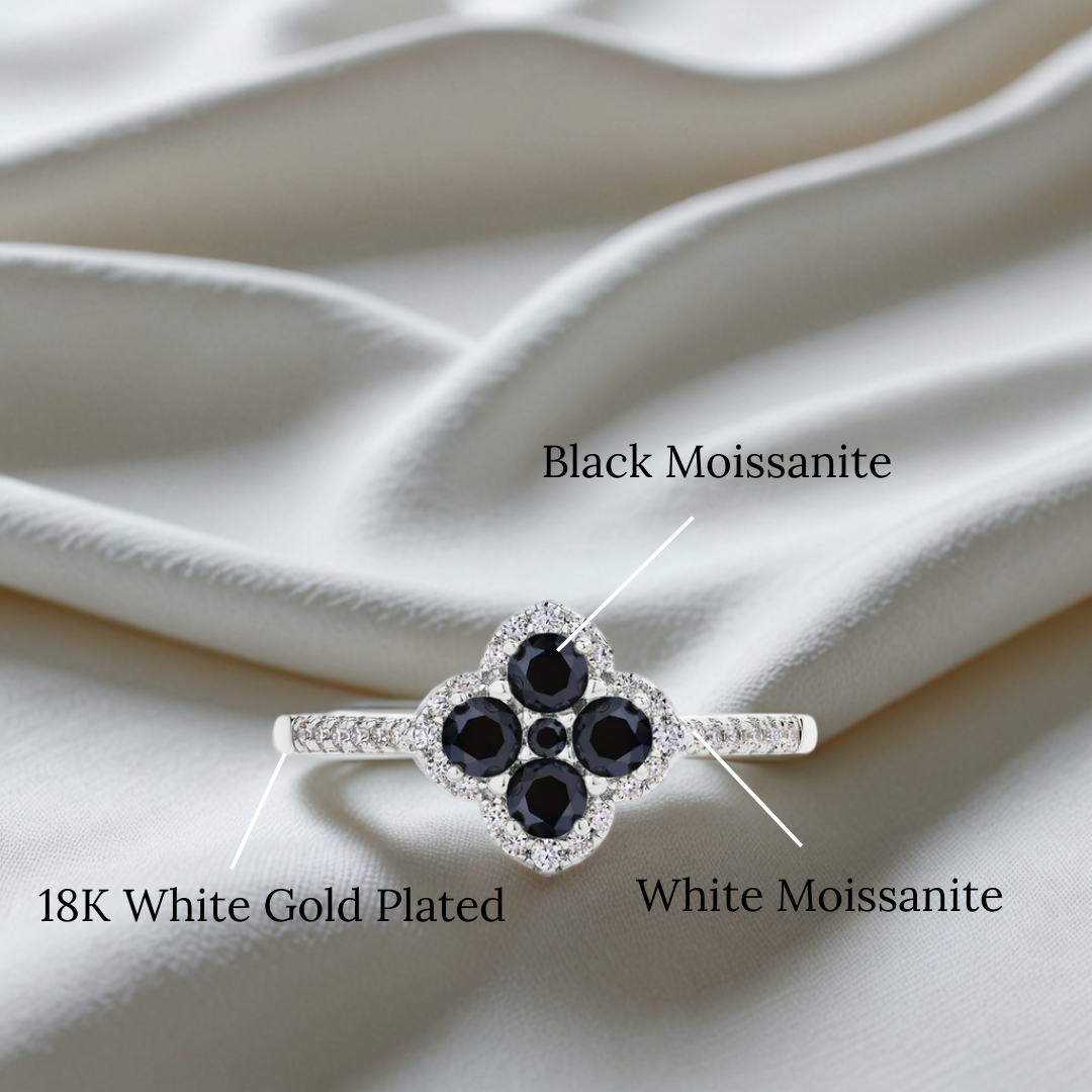 Moissanite Clover Ring - The Fourfold Promise