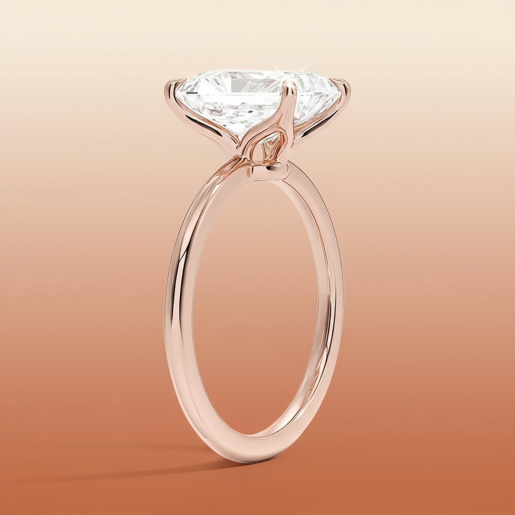 La Terra - Radiant Cut Moissanite Engagement Ring