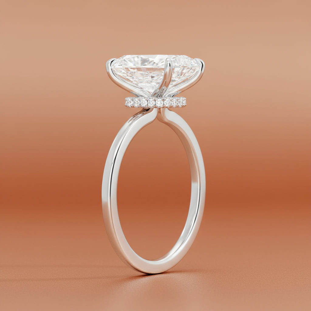 Amanti - Radiant Cut Moissanite Engagement Ring