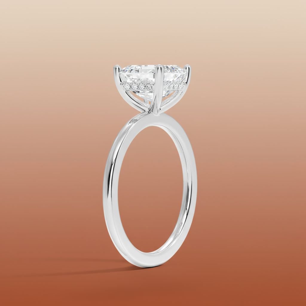 Venere - Asscher Cut Moissanite Engagement Ring