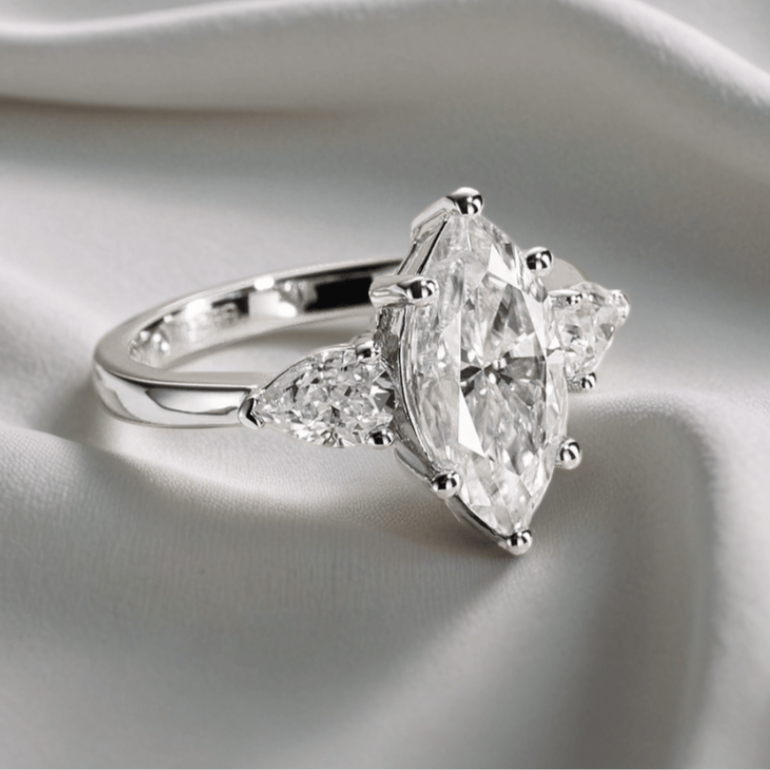 Marquise 4.0 Total Carat - Trilogy Ring