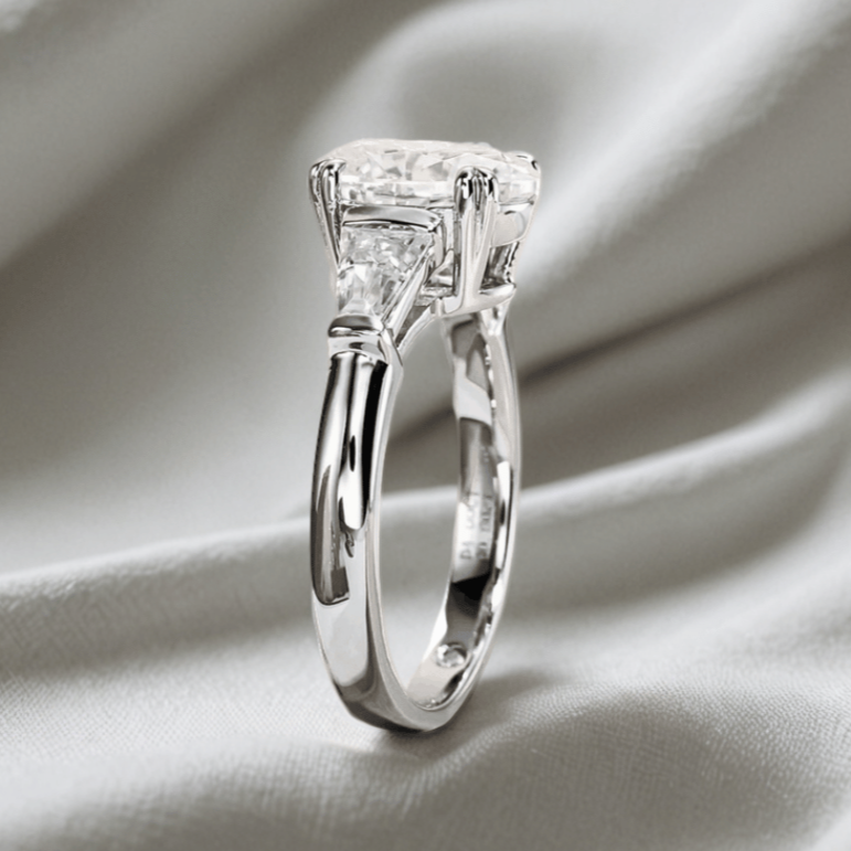 Oval 3.8 Total Carat - Trilogy Ring