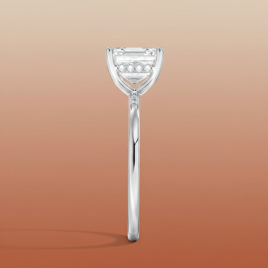 Venere - Asscher Cut Moissanite Engagement Ring