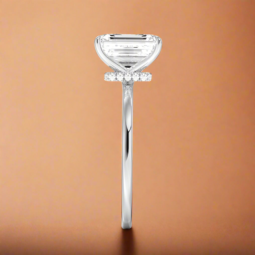 Amanti - Emerald Cut Moissanite Engagement Ring