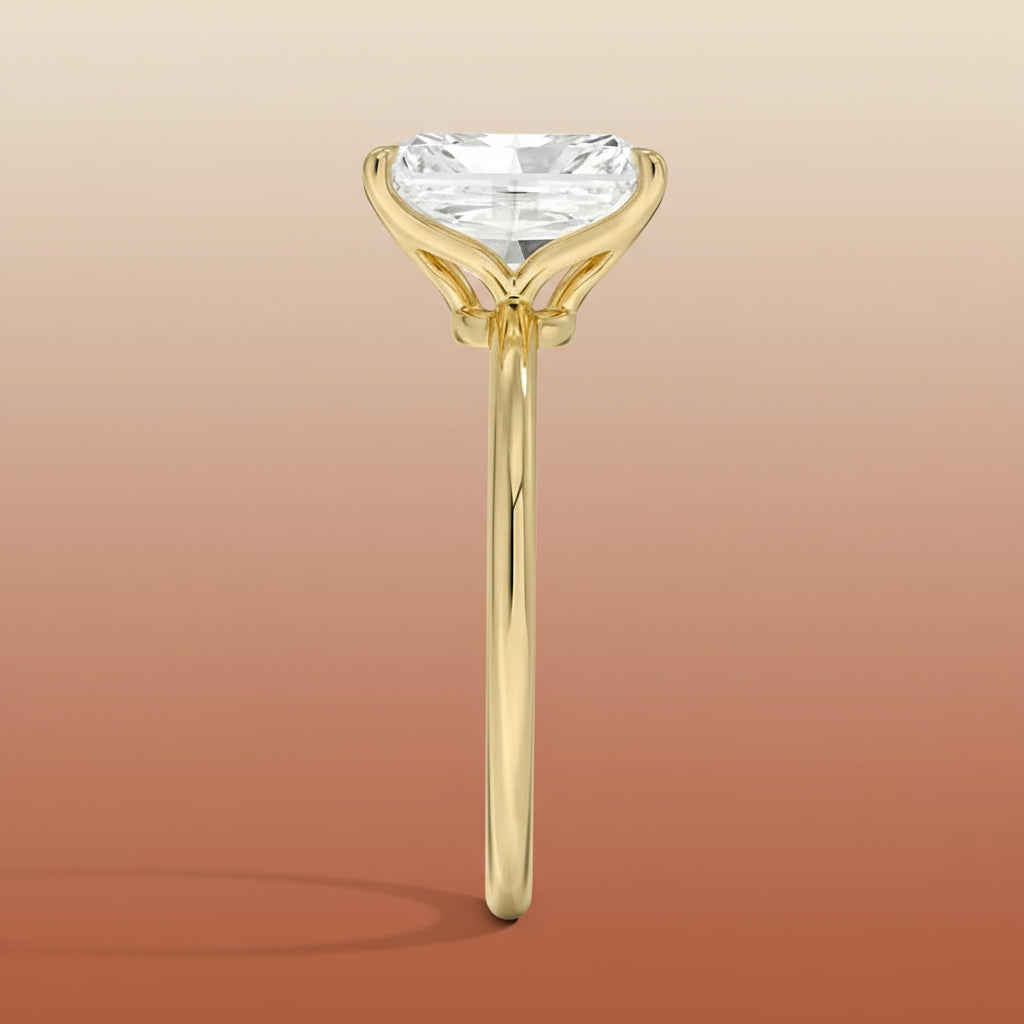 La Terra - Radiant Cut Moissanite Engagement Ring