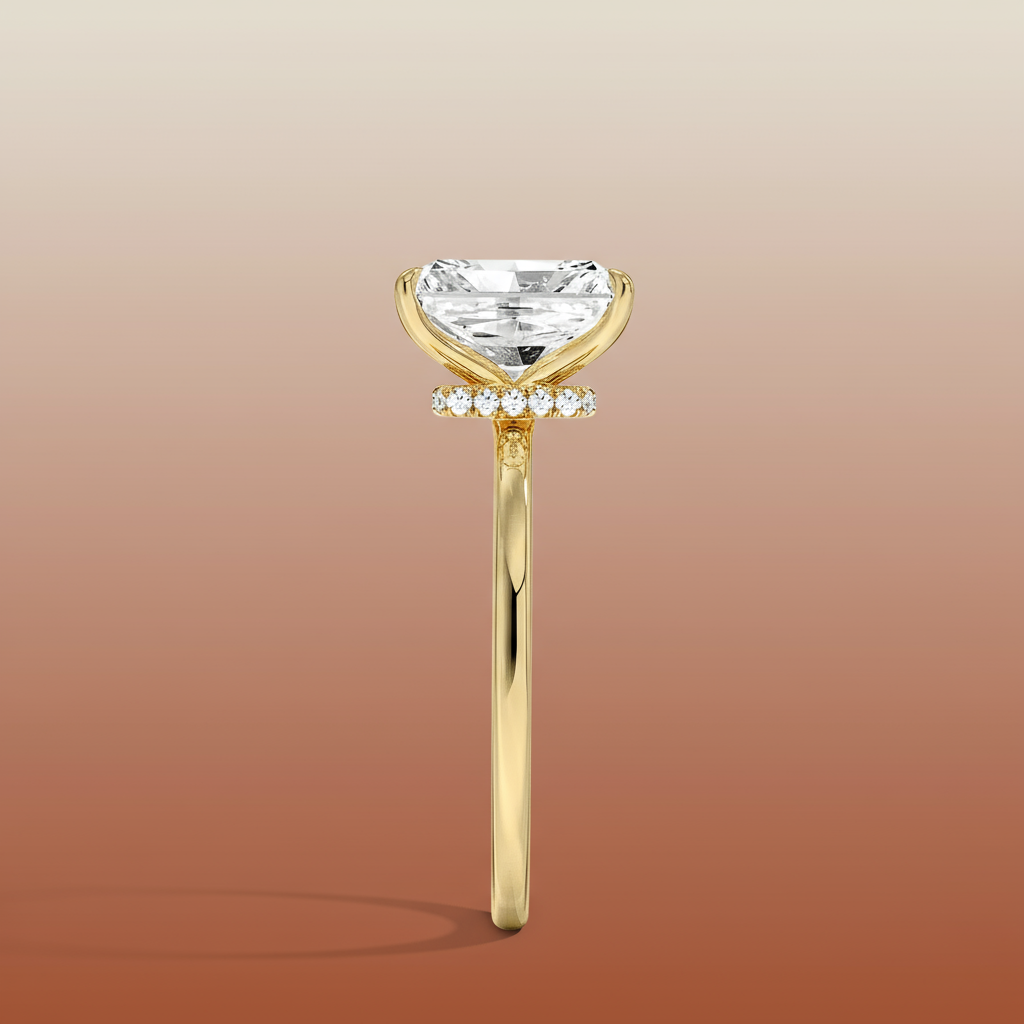 Amanti - Radiant Cut Moissanite Engagement Ring