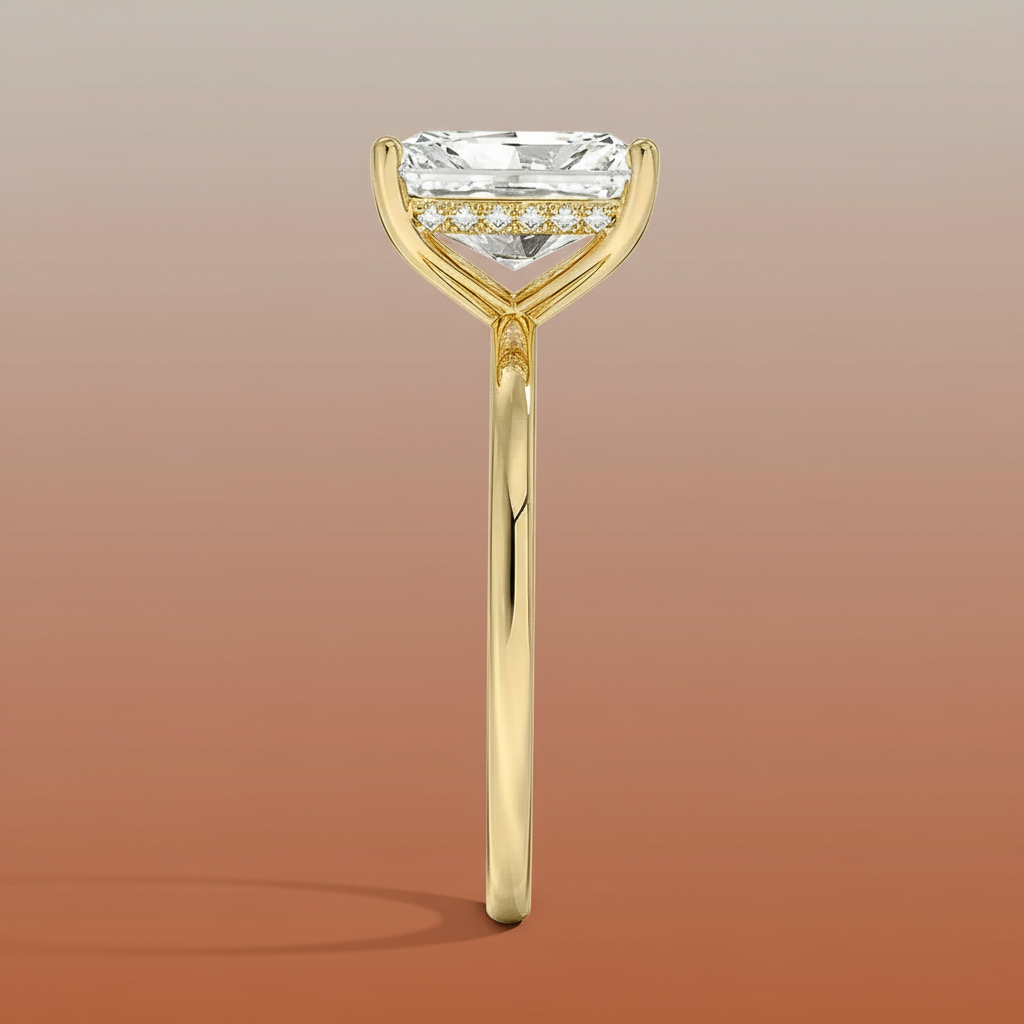 Venere - Radiant Cut Moissanite Engagement Ring