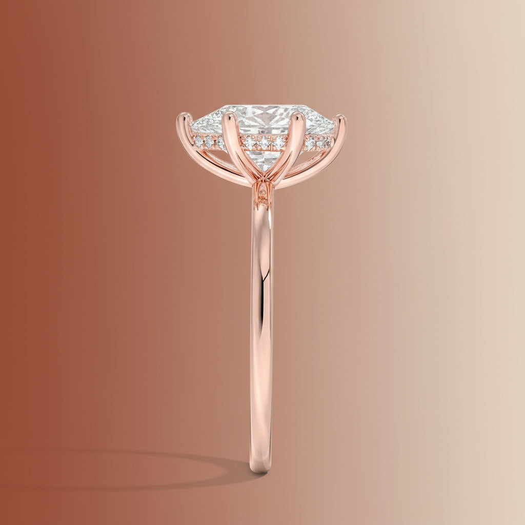 Venere - Pear Cut Moissanite Engagement Ring