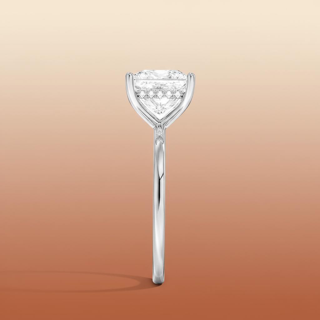 Venere - Princess Cut Moissanite Engagement Ring