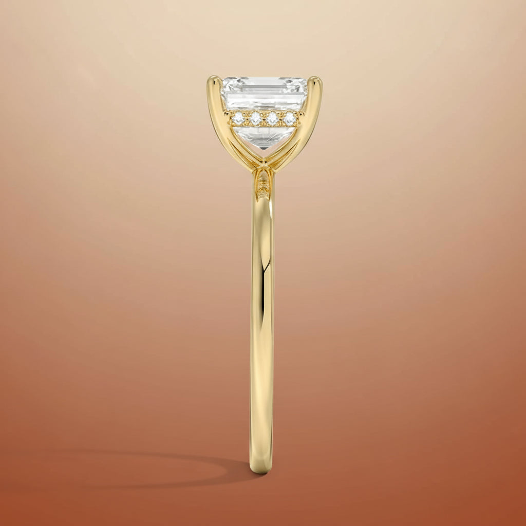 Venere - Asscher Cut Moissanite Engagement Ring