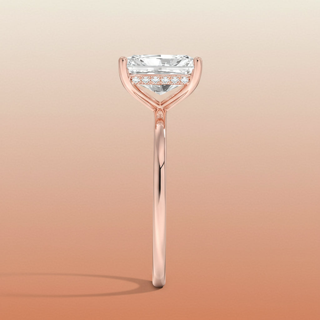 Venere - Radiant Cut Moissanite Engagement Ring