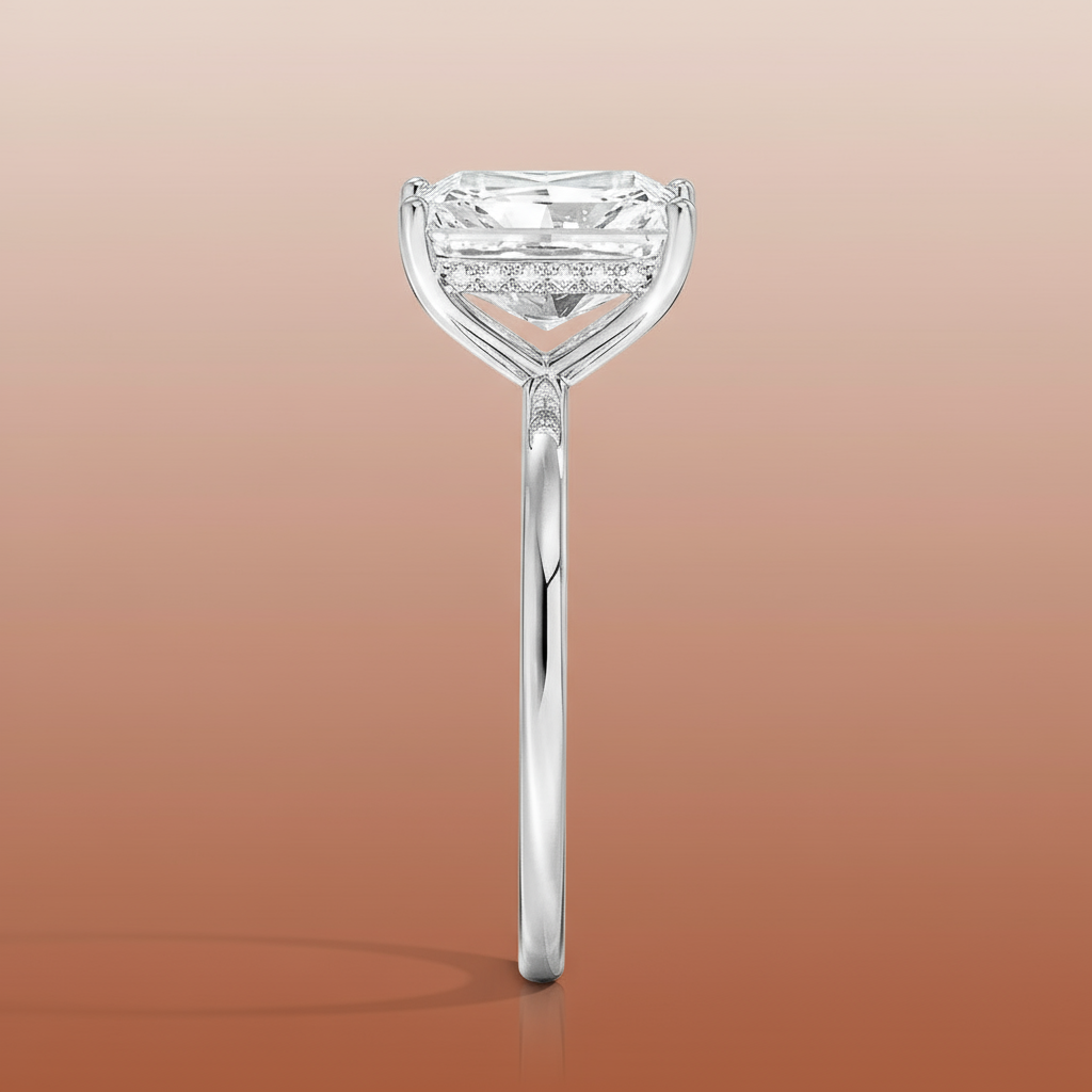 Venere - Radiant Cut Moissanite Engagement Ring