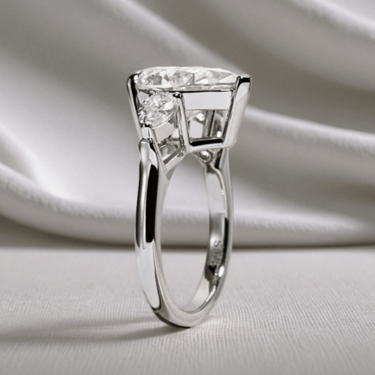 Pear 6.0 Total Carat - Trilogy Ring