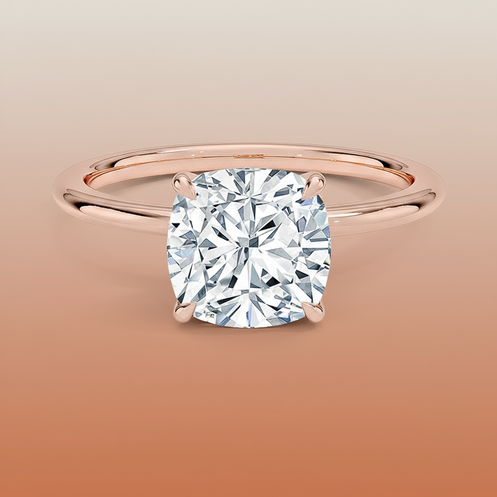 La Terra - Cushion Cut Moissanite Engagement Ring