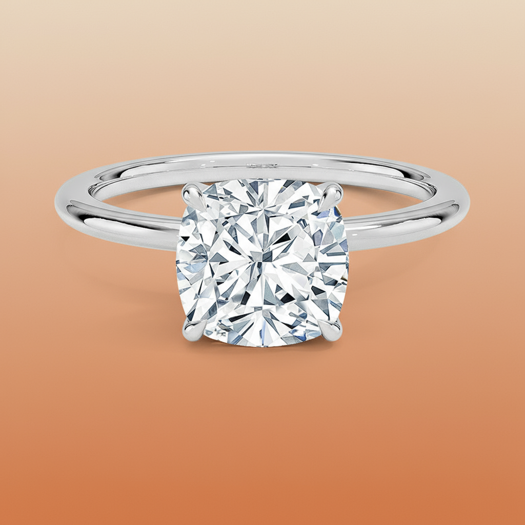 La Terra - Cushion Cut Moissanite Engagement Ring