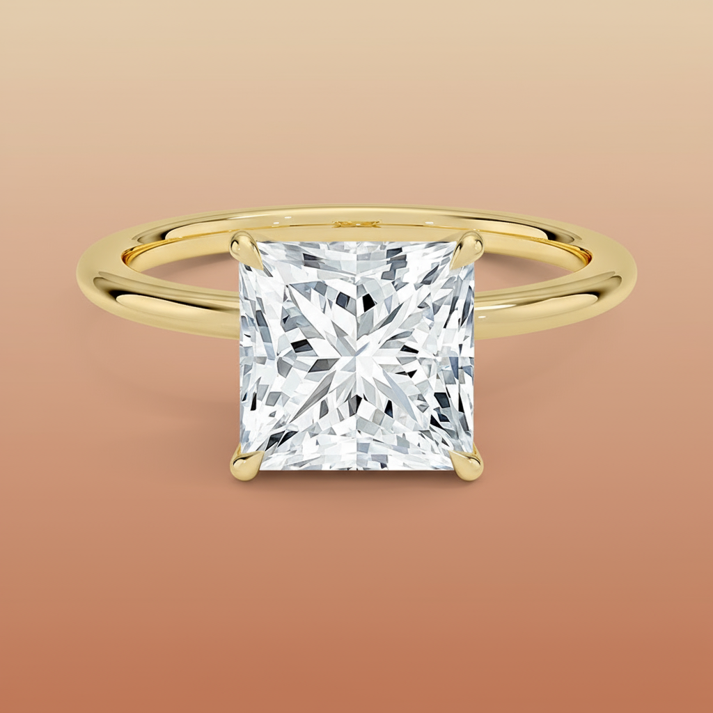 La Terra - Princess Cut Moissanite Engagement Ring