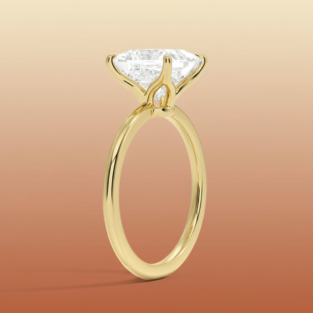 La Terra - Princess Cut Moissanite Engagement Ring