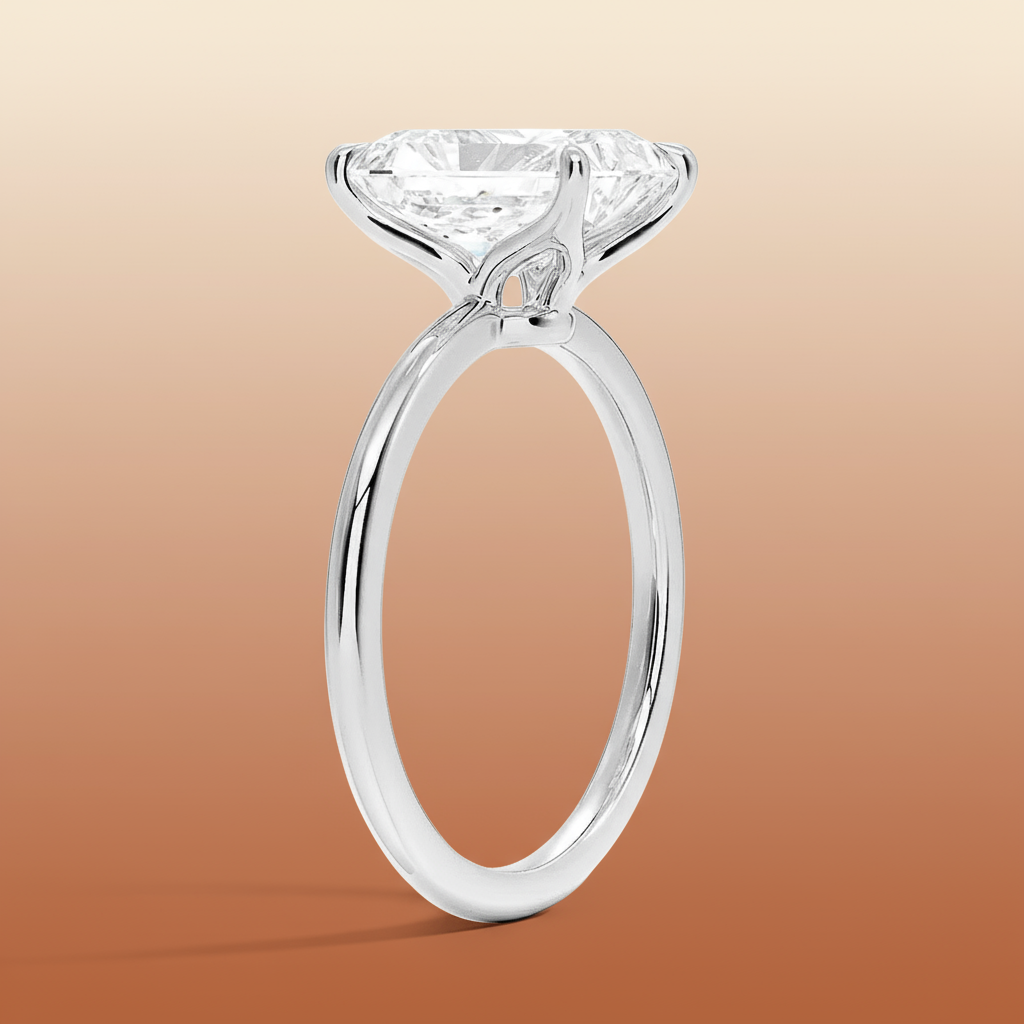 La Terra - Radiant Cut Moissanite Engagement Ring