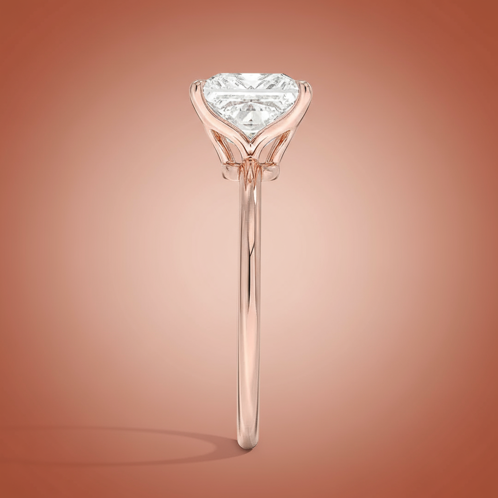 La Terra - Princess Cut Moissanite Engagement Ring