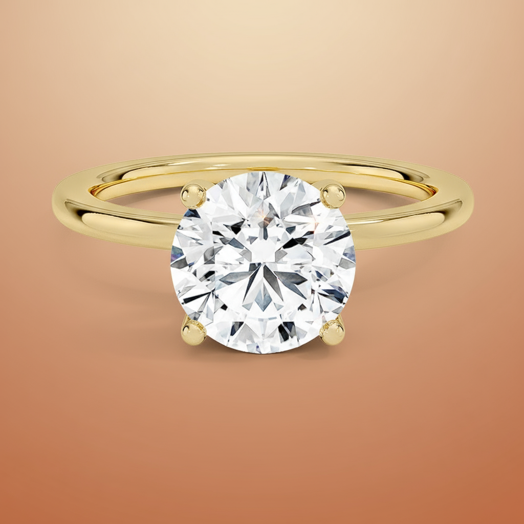 Venere - Round Cut Moissanite Engagement Ring