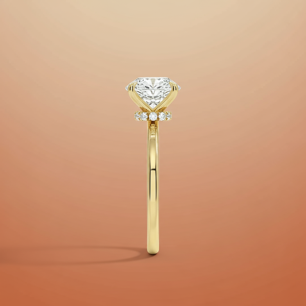 Amanti - Round Cut Moissanite Engagement Ring