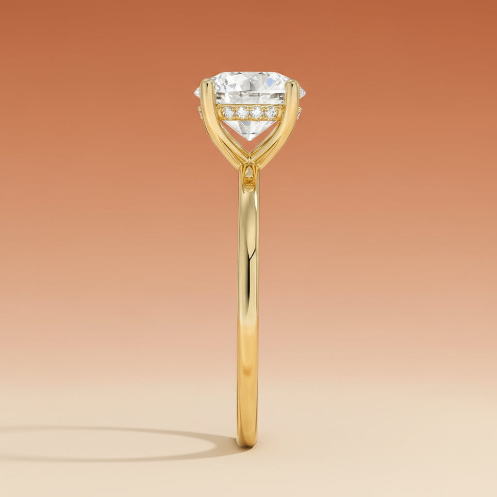 Venere - Round Cut Moissanite Engagement Ring