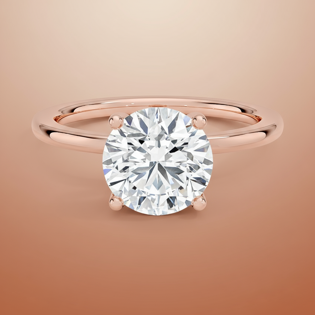 Venere - Round Cut Moissanite Engagement Ring