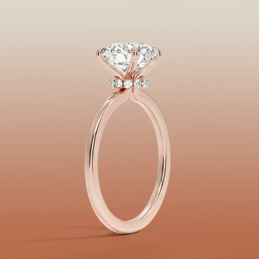 Amanti - Round Cut Moissanite Engagement Ring