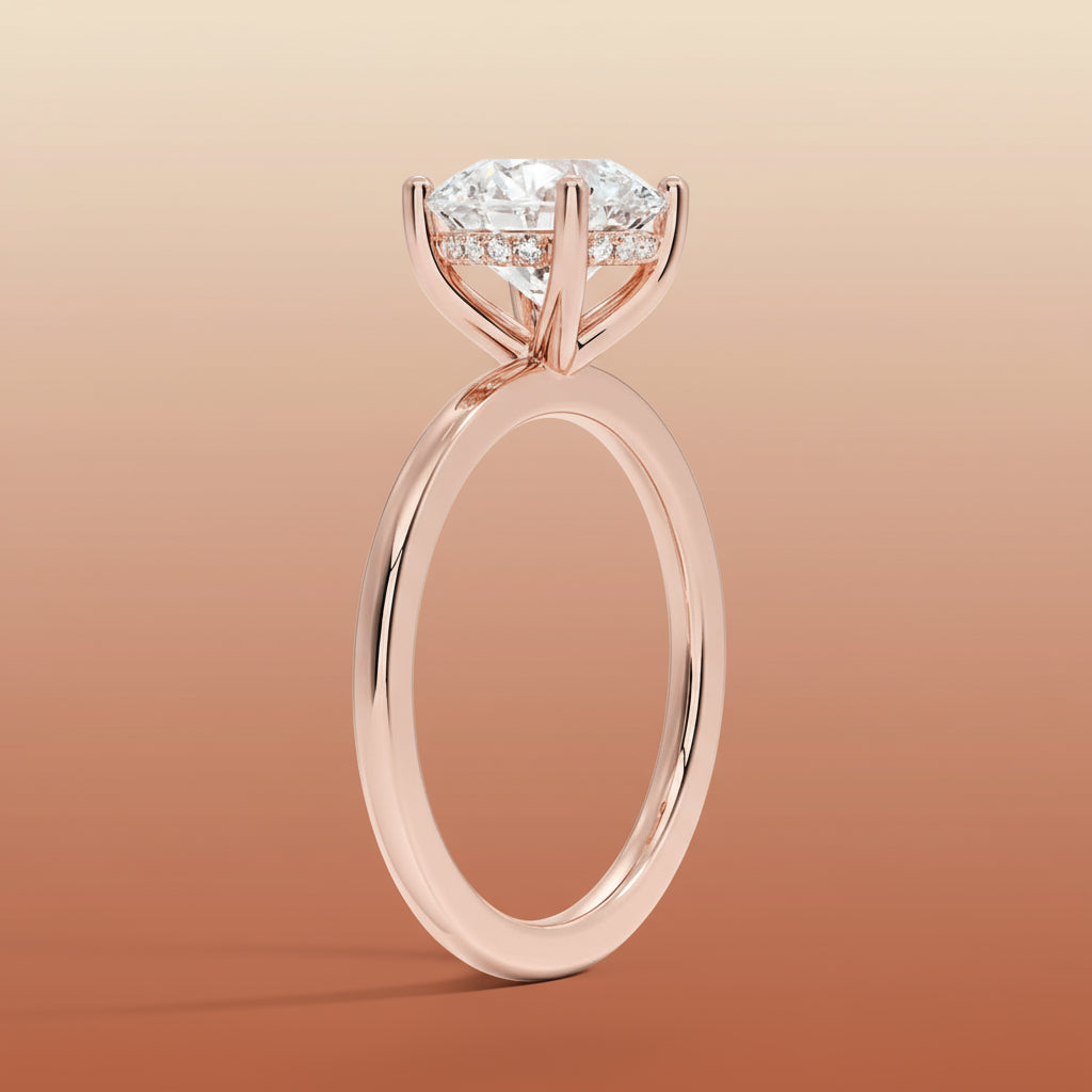 Venere - Round Cut Moissanite Engagement Ring