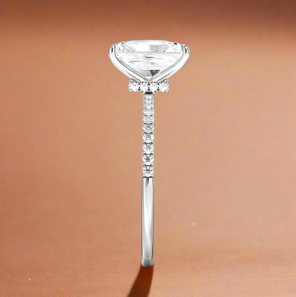 La Luna - Radiant Cut Moissanite Engagement Ring