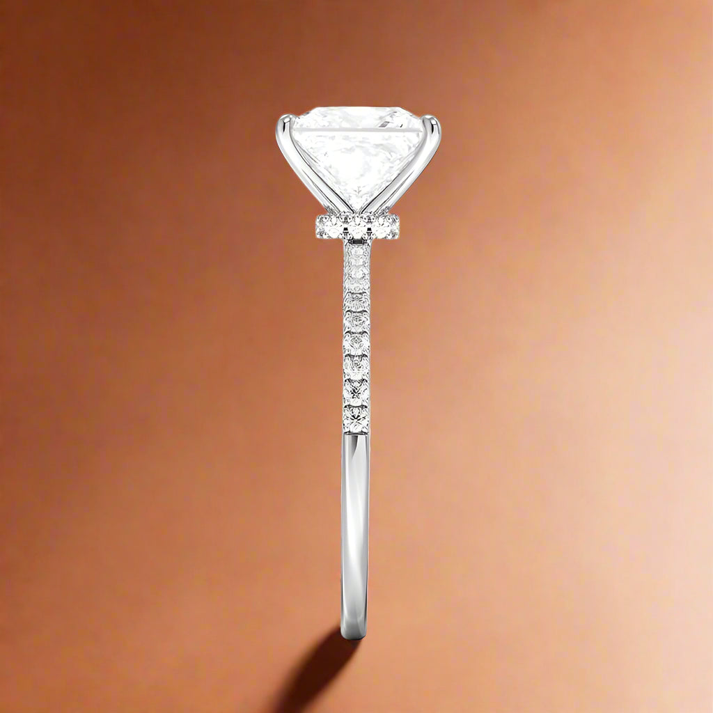 La Luna - Princess Cut Moissanite Engagement Ring