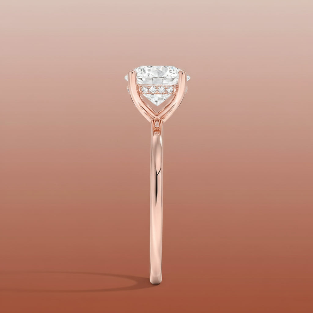 Venere - Round Cut Moissanite Engagement Ring