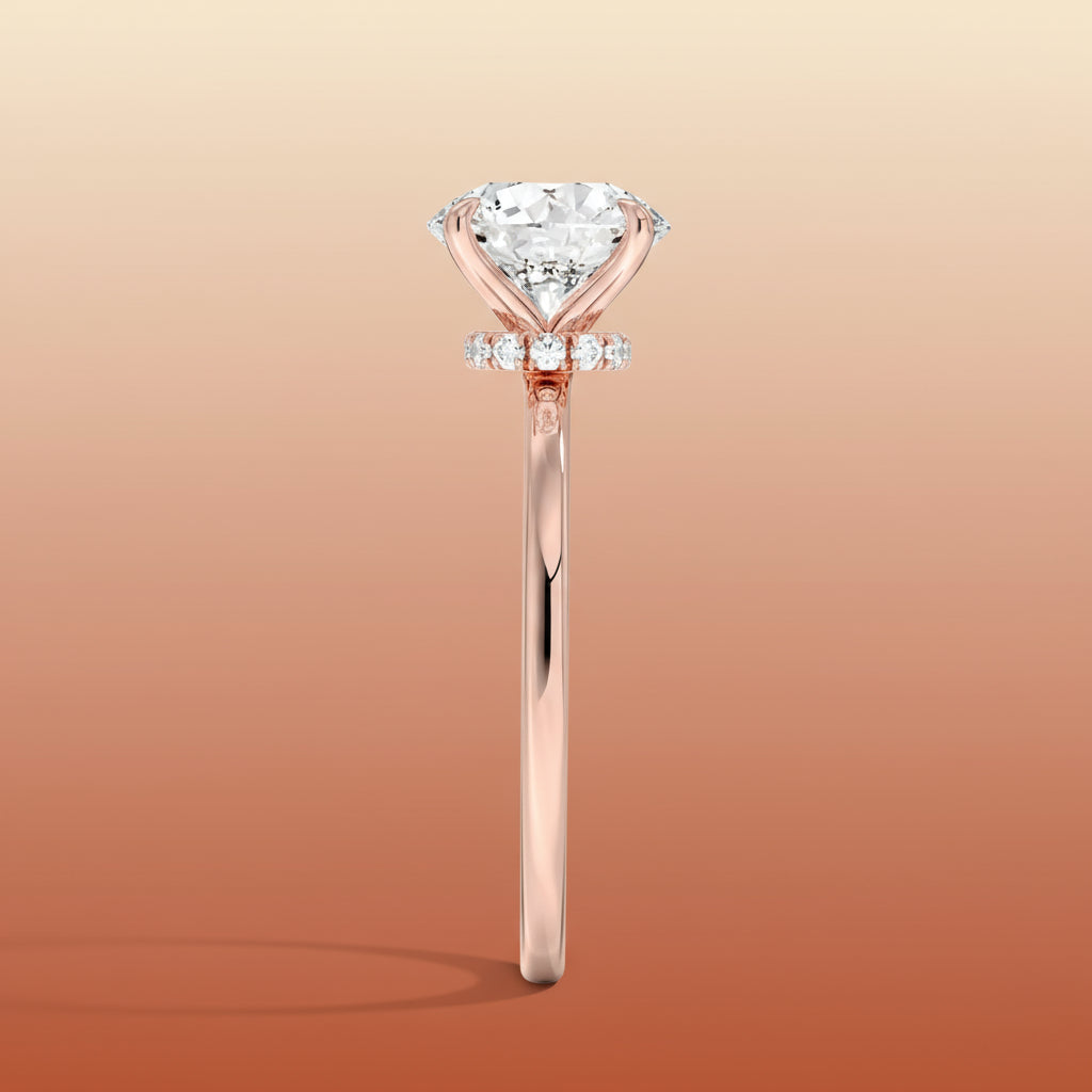 Amanti - Round Cut Moissanite Engagement Ring