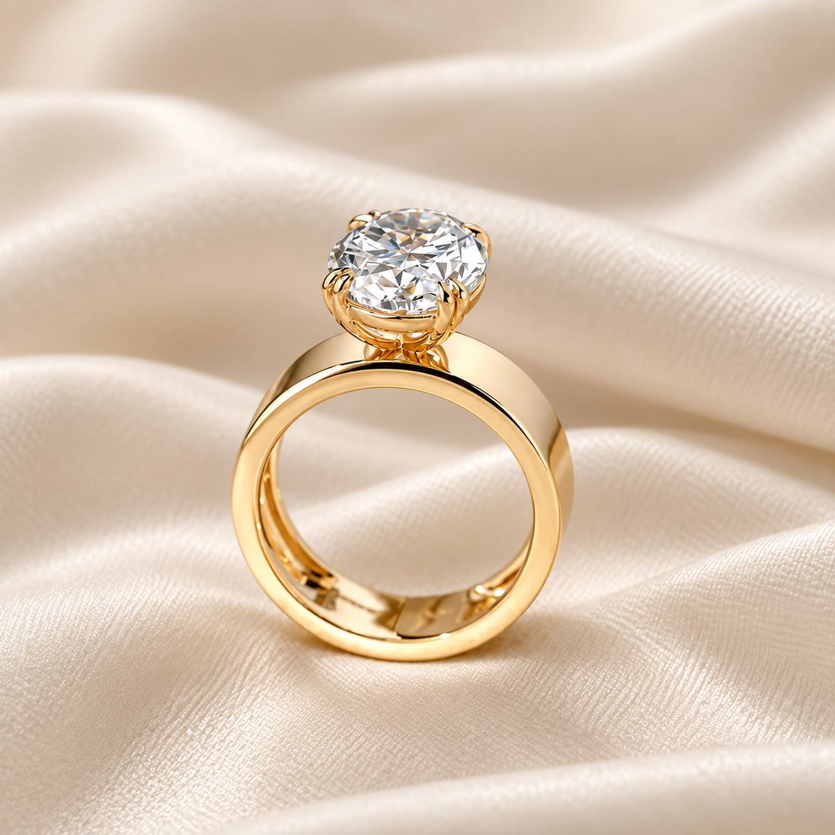 The Monarch Oval Ring - 4.5 Carat Oval Cut Moissanite Statement Ring