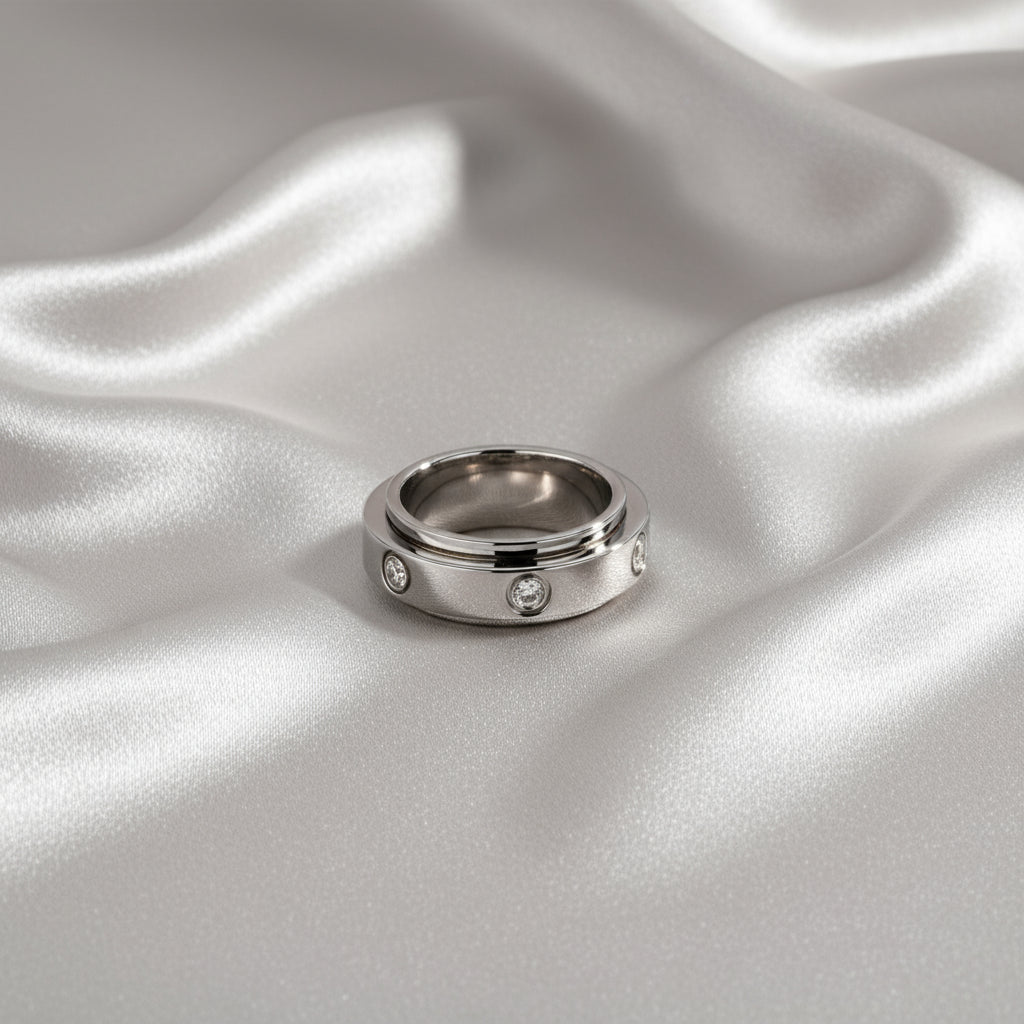 Novaspin™ Bold – ASMR Fidget Spinner Wedding Band