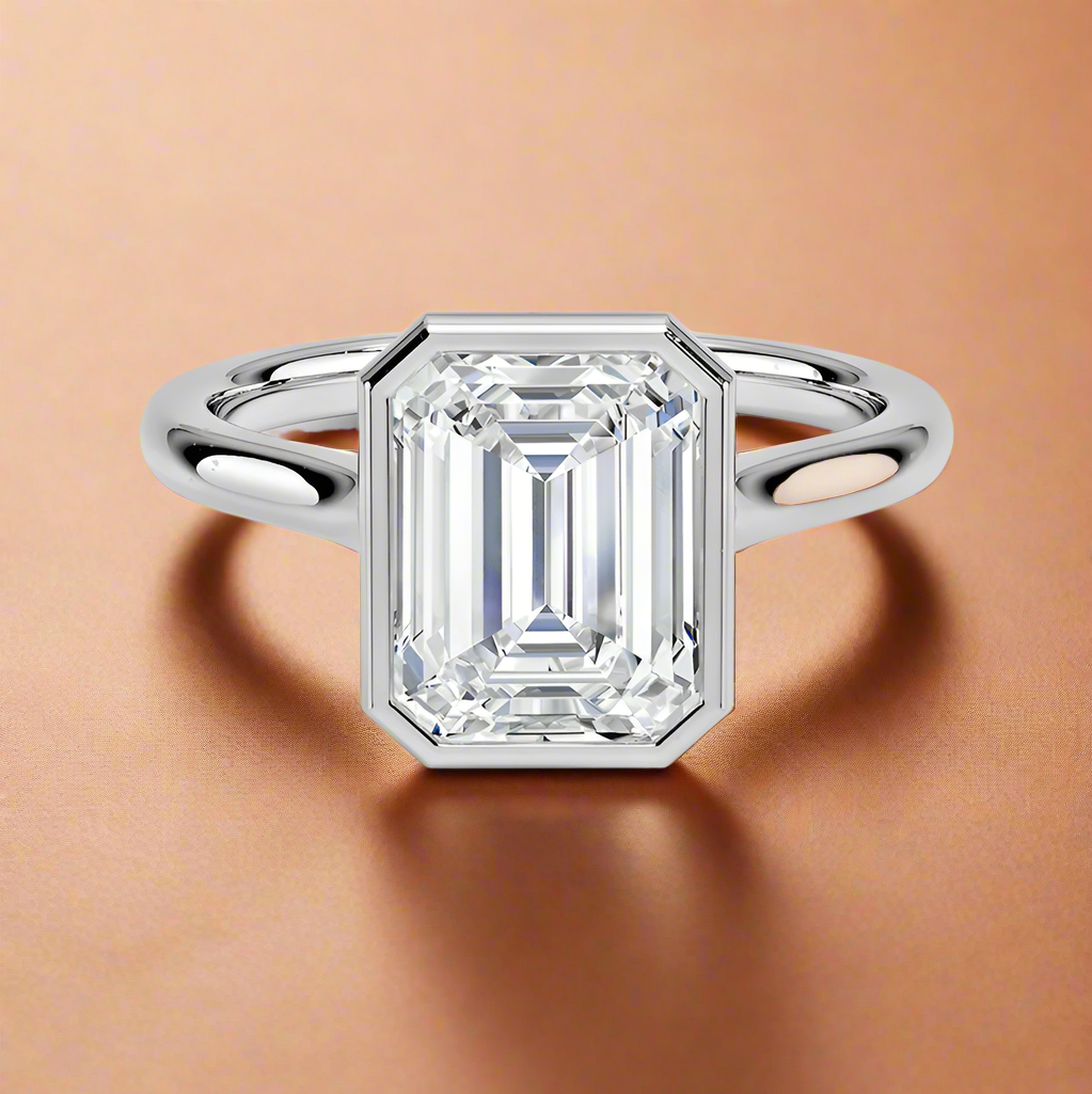Abbraccio - Emerald Cut Engagement Ring