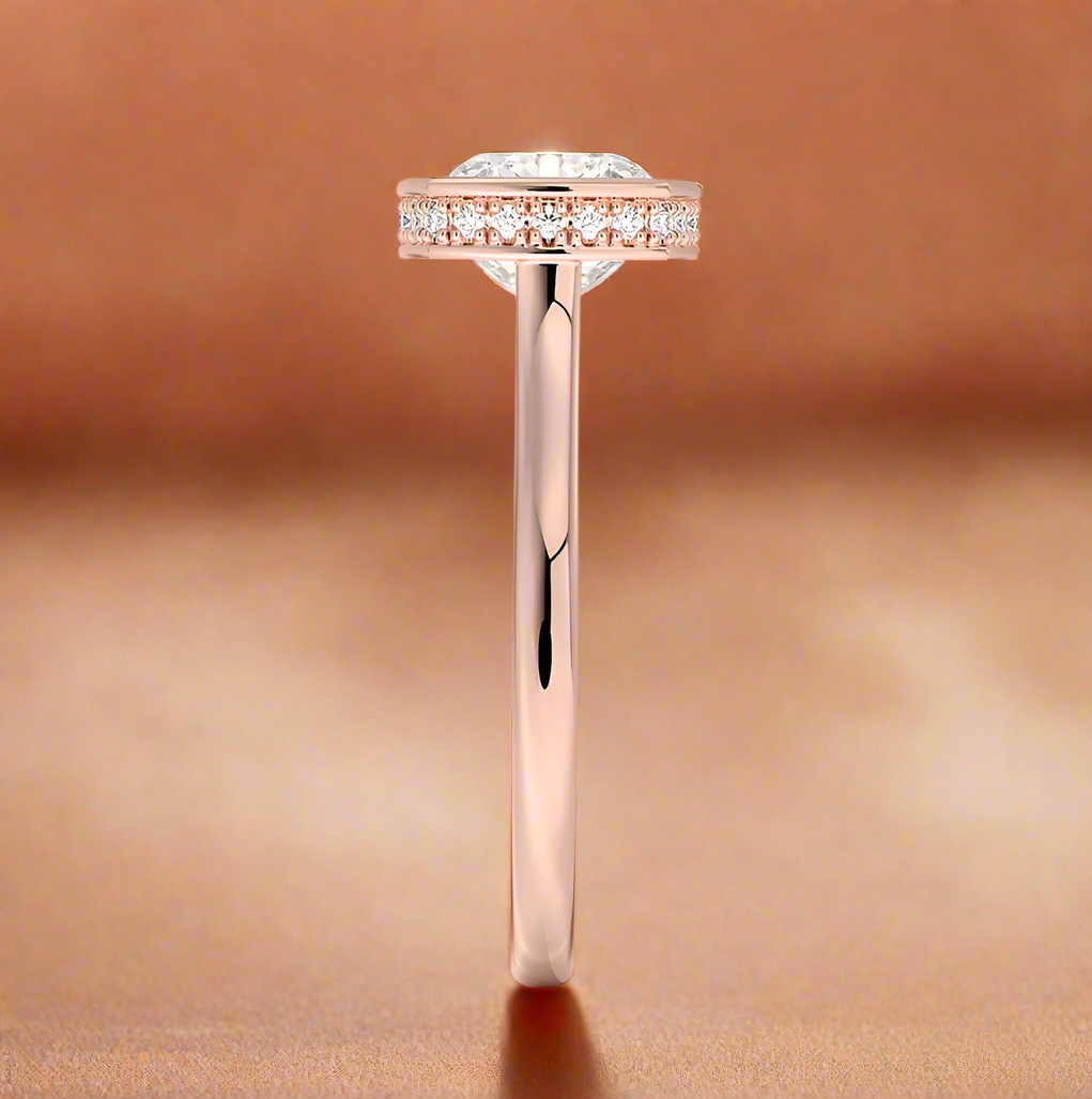 Abbraccio Hidden Halo - Cushion Cut Engagement Ring