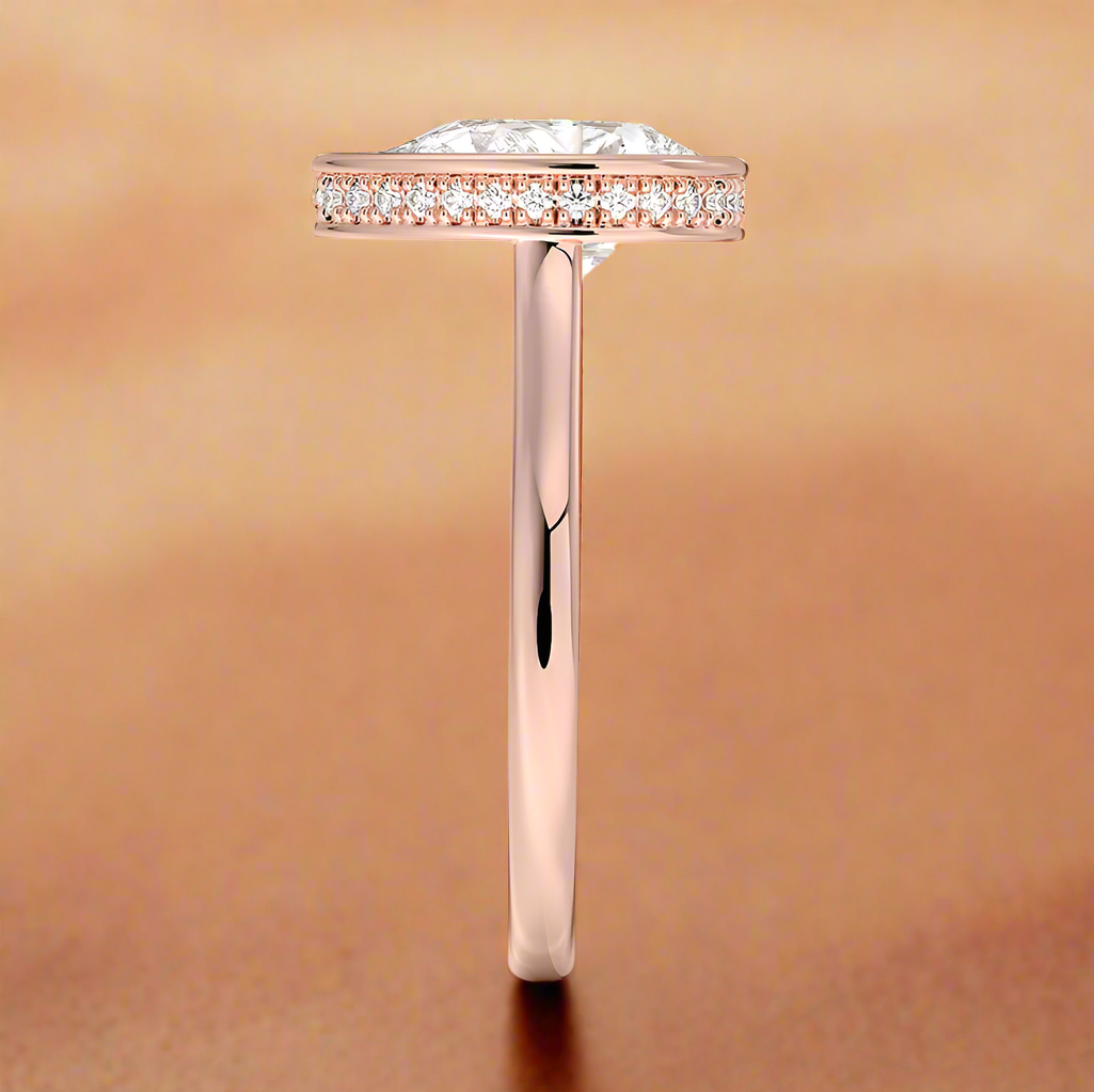 Abbraccio Hidden Halo - Pear Cut Engagement Ring